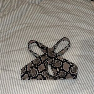 Indah Snake Print reversible Cross Back bikini Top